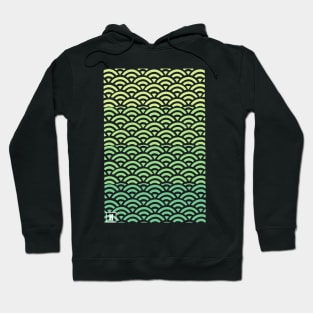 Retro Japanese Clouds Pattern RE:COLOR 11 Hoodie